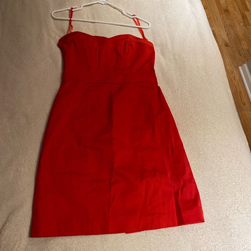 H&M cherry RED satin mini dress